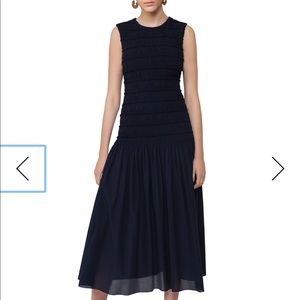 Akris punto
Smocked Sleeveless Midi Dress, Navy